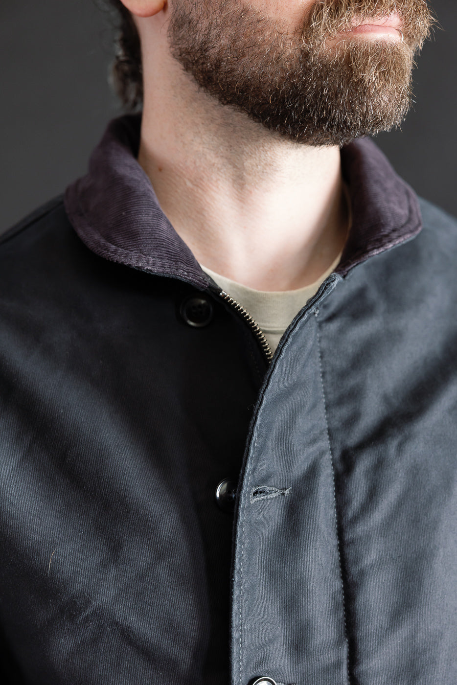 IHM-48-BLK - 12oz Whipcord Lightweight N1 Deck Jacket - Black