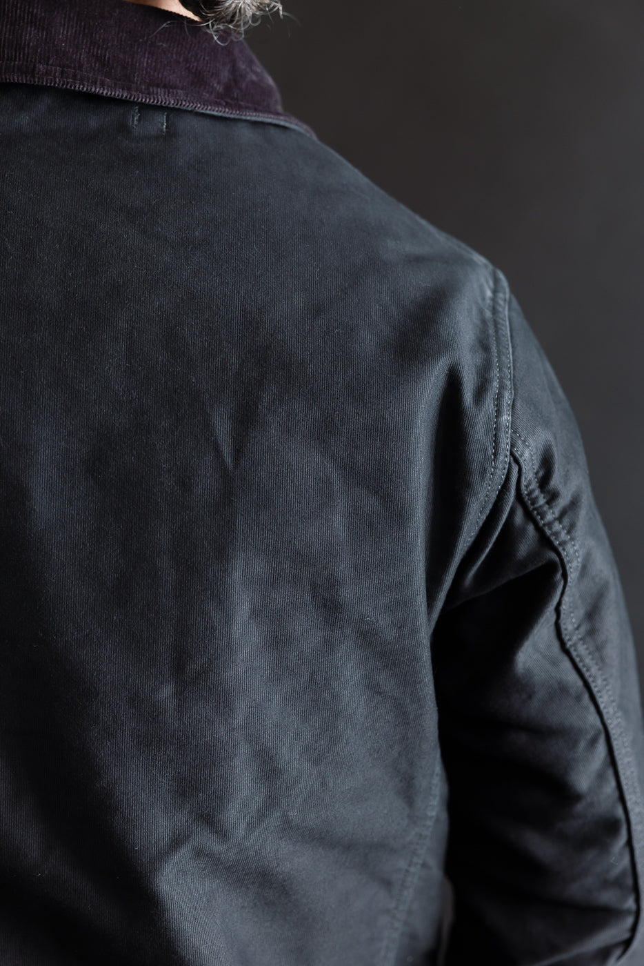 IHM-48-BLK - 12oz Whipcord Lightweight N1 Deck Jacket - Black