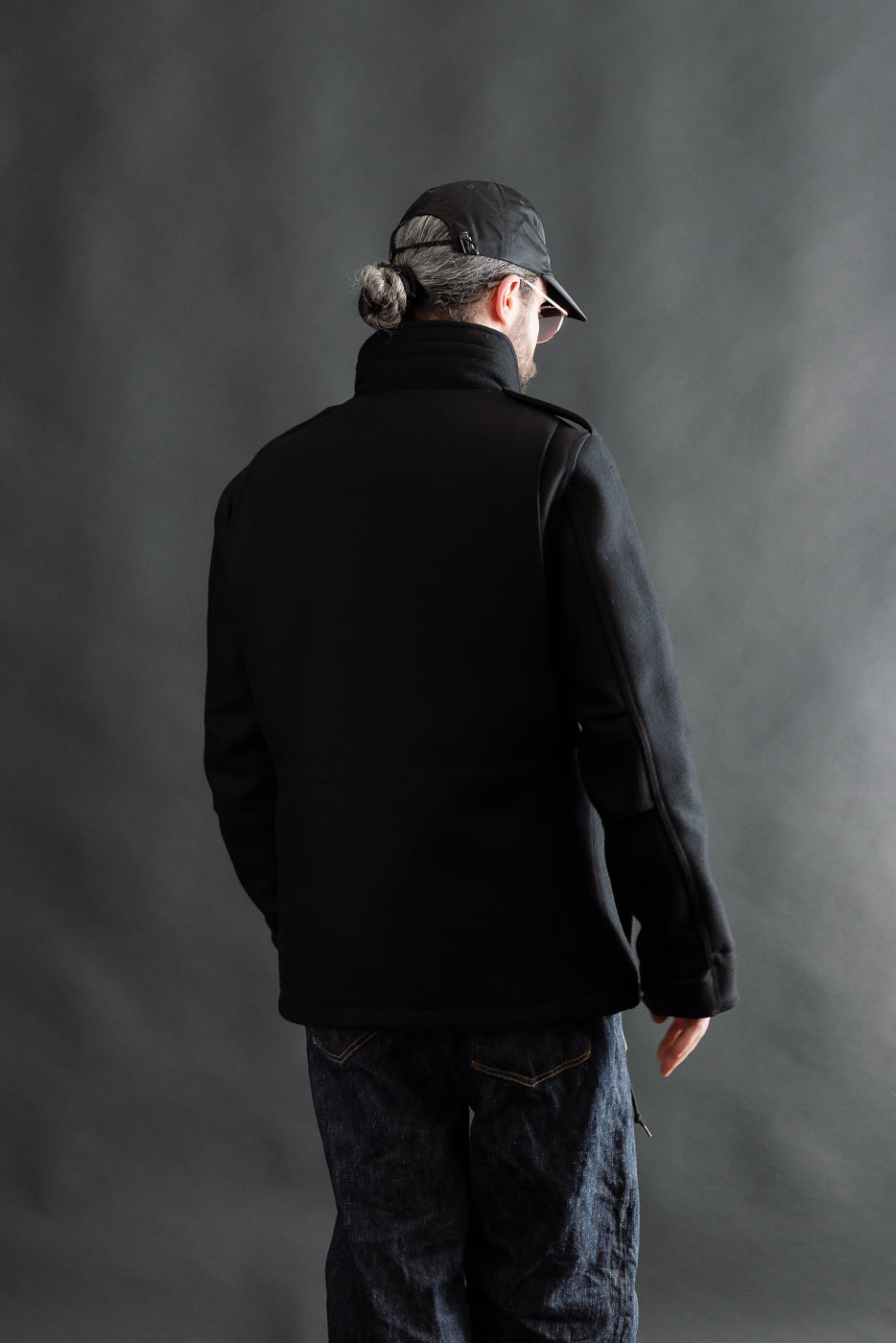 IHM-49-BLK - 21oz Melton Wool M65 Field Jacket - Black | Dant