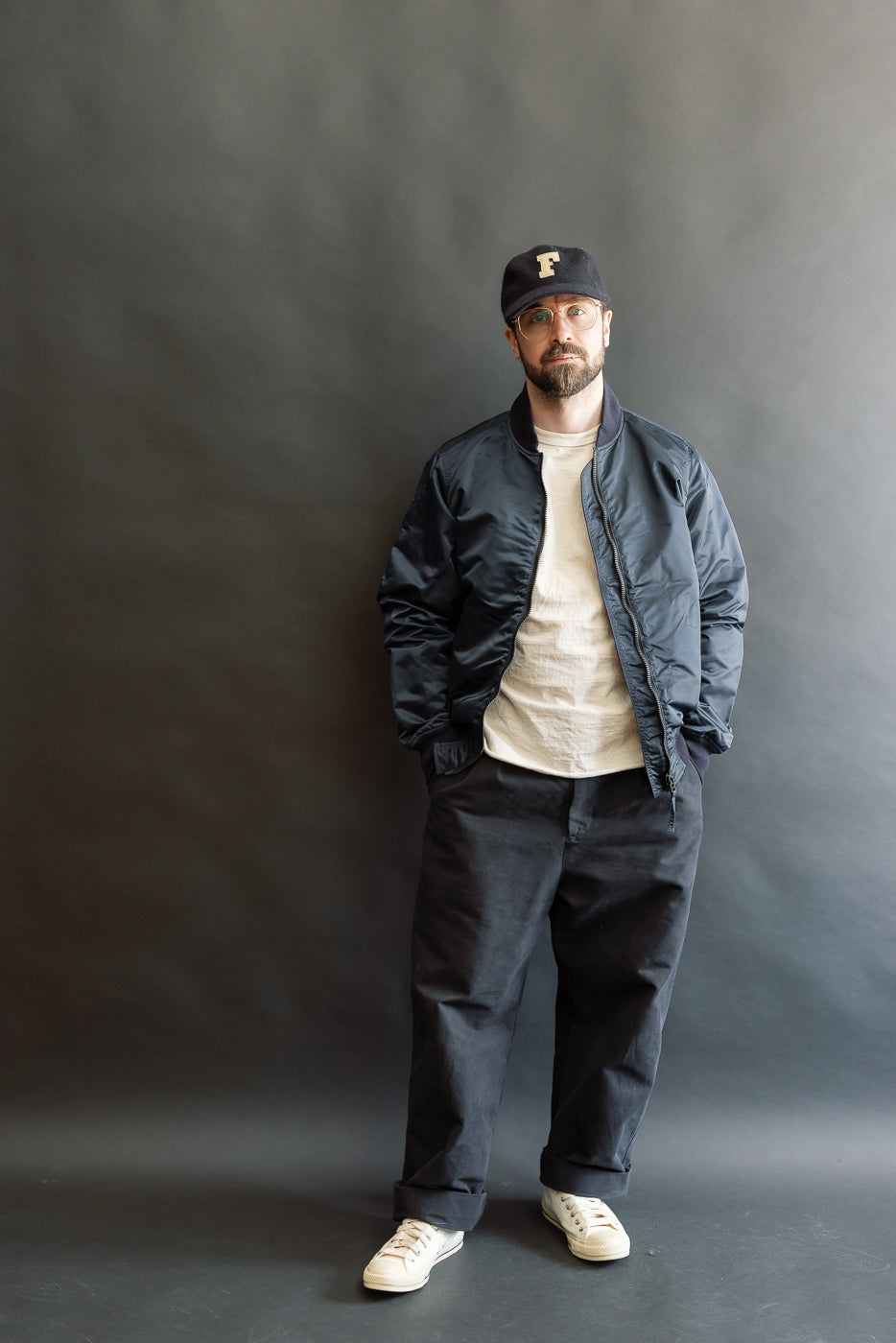 IHM-50-NAV - 4.8oz Nylon Type L-2B Jacket - Navy | Dant
