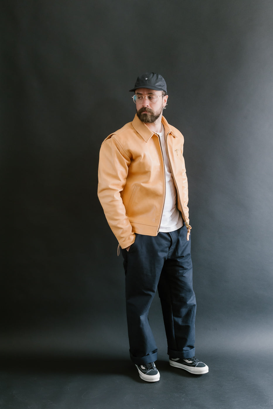 IHSB-TGN-NAT - Iron Heart x Simmons Bilt Mustang Horsehide Tailgunner - Natural