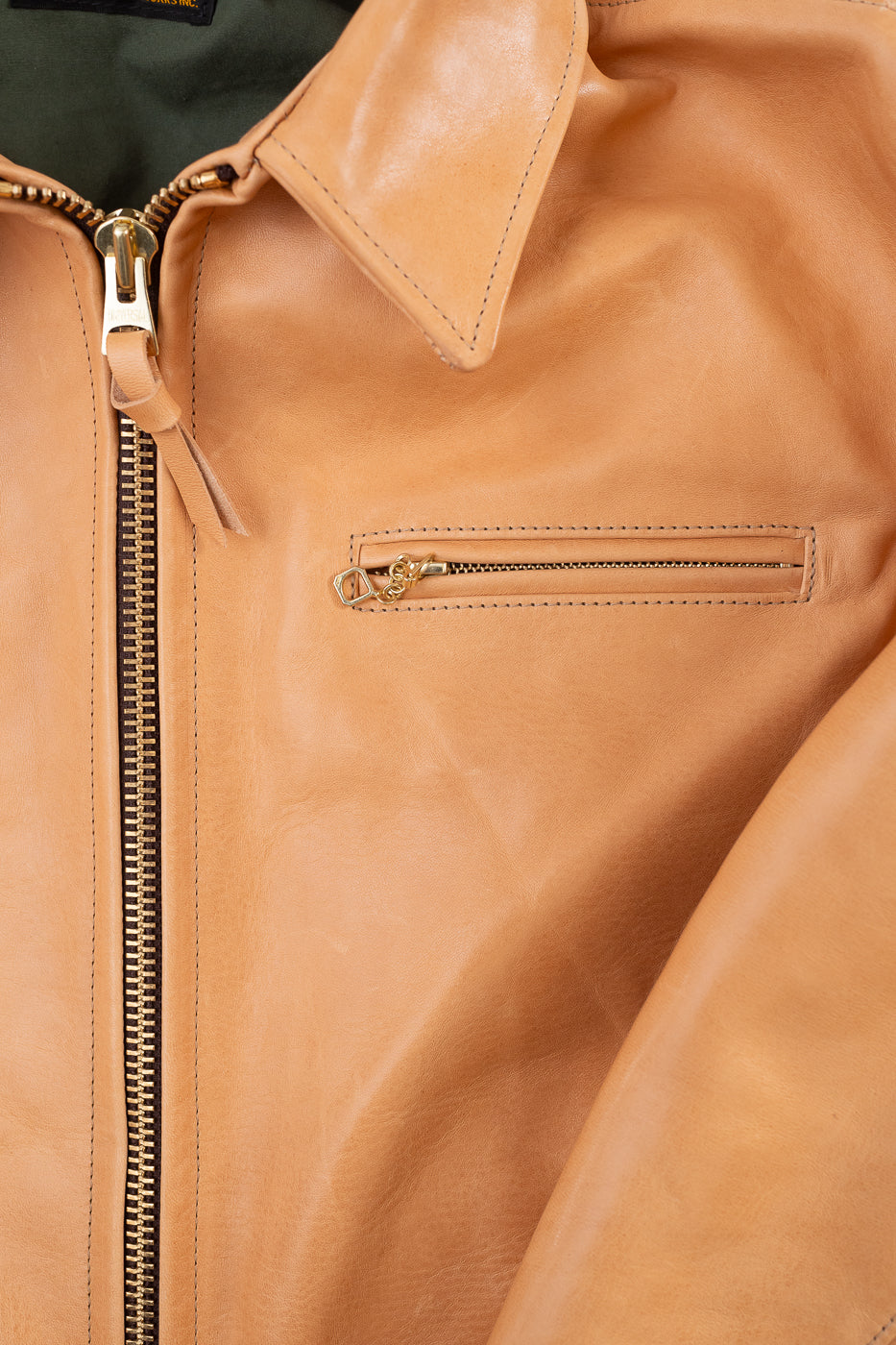 IHSB-TGN-NAT - Iron Heart x Simmons Bilt Mustang Horsehide Tailgunner - Natural