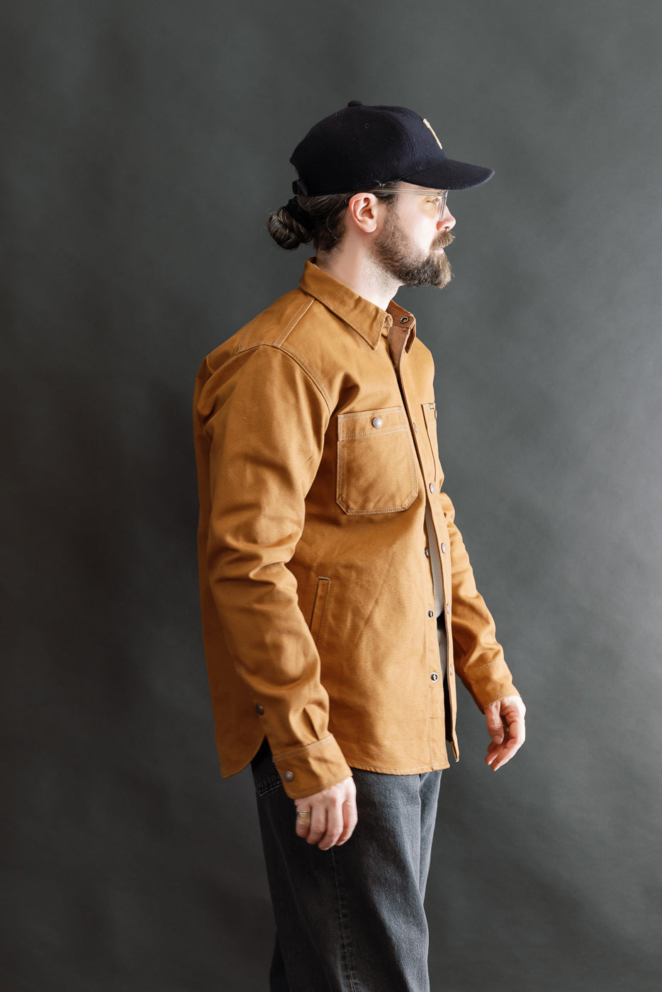 IHSH-189-BRN - 17oz Duck CPO Work Shirt 
