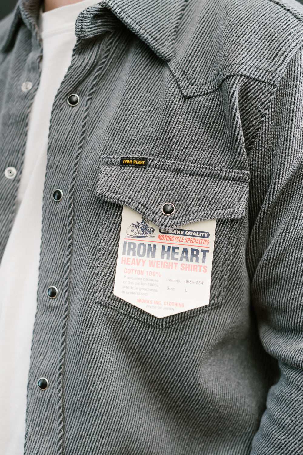 IHSH-254-GRY - Top Dyed Kersey Western Shirt - Grey | Dant