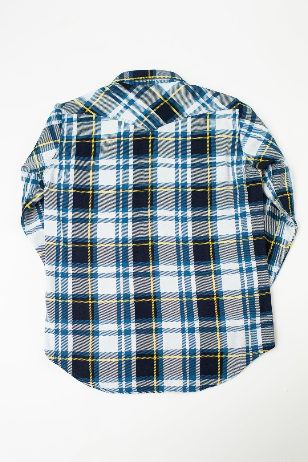 IHSH-390-BLU - 9oz Selvedge American Check Western Shirt - Blue