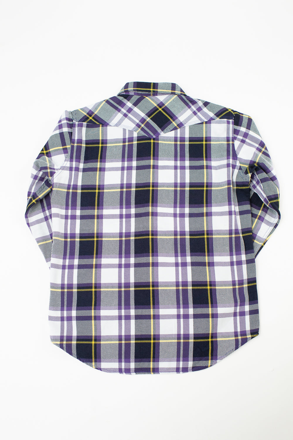 IHSH-390-PUR - 9oz Selvedge American Check Western Shirt - Purple