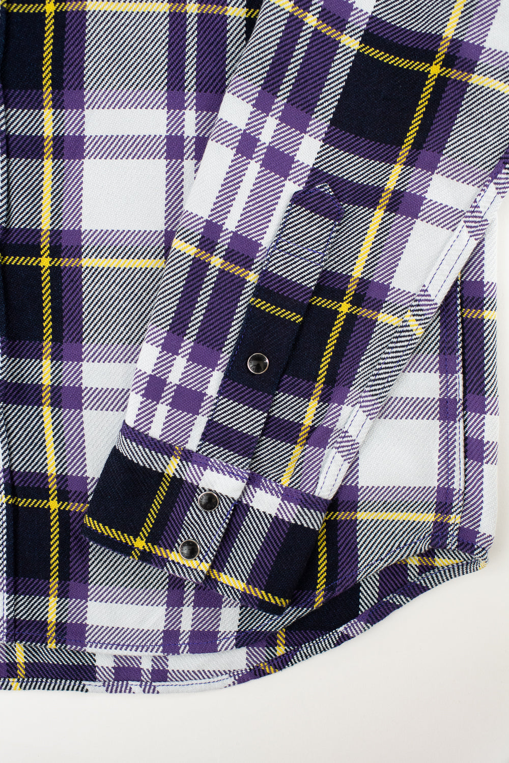 IHSH-390-PUR - 9oz Selvedge American Check Western Shirt - Purple
