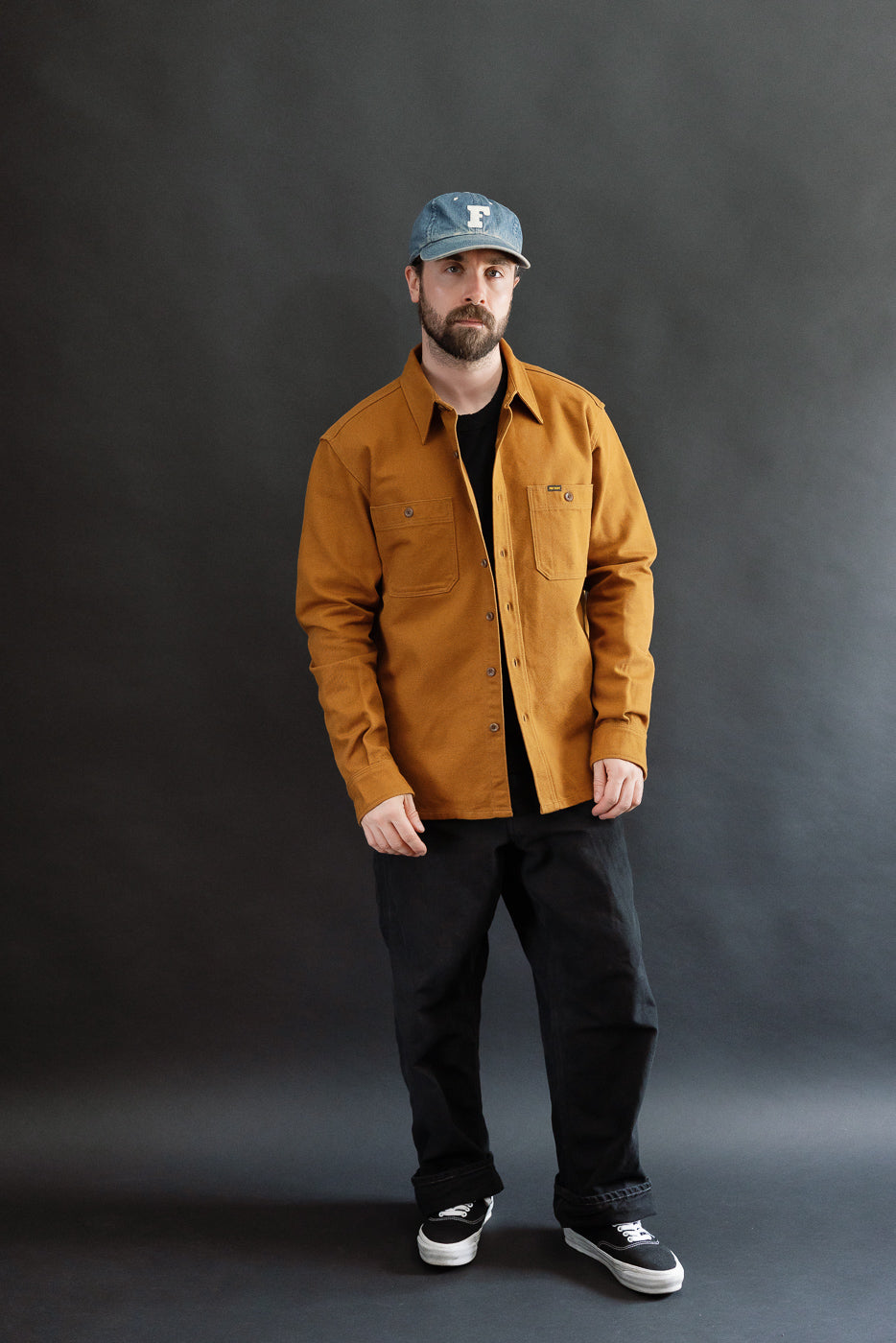 IHSH-423-CAM - 13oz Oxford Cloth Work Overshirt - Camel