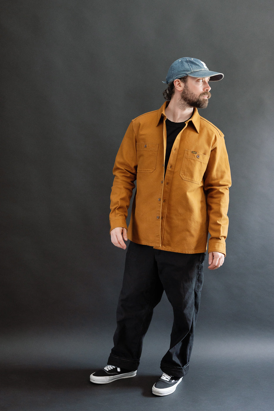 IHSH-423-CAM - 13oz Oxford Cloth Work Overshirt - Camel