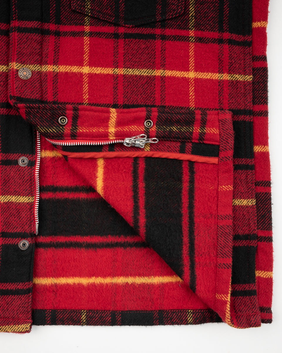 IHSH-433-RED - Heavy Flannel Rider’s Overshirt - Red