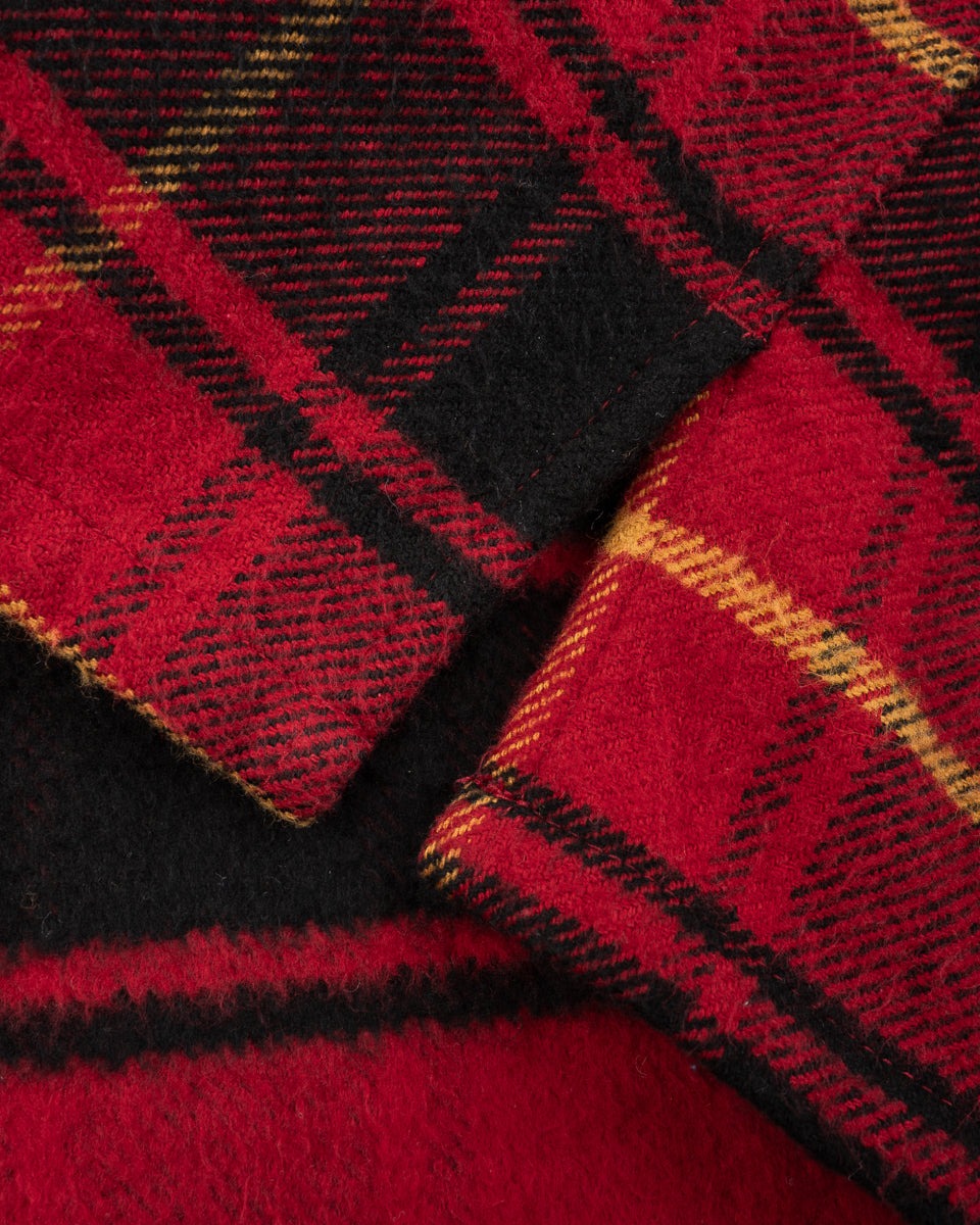 IHSH-433-RED - Heavy Flannel Rider’s Overshirt - Red