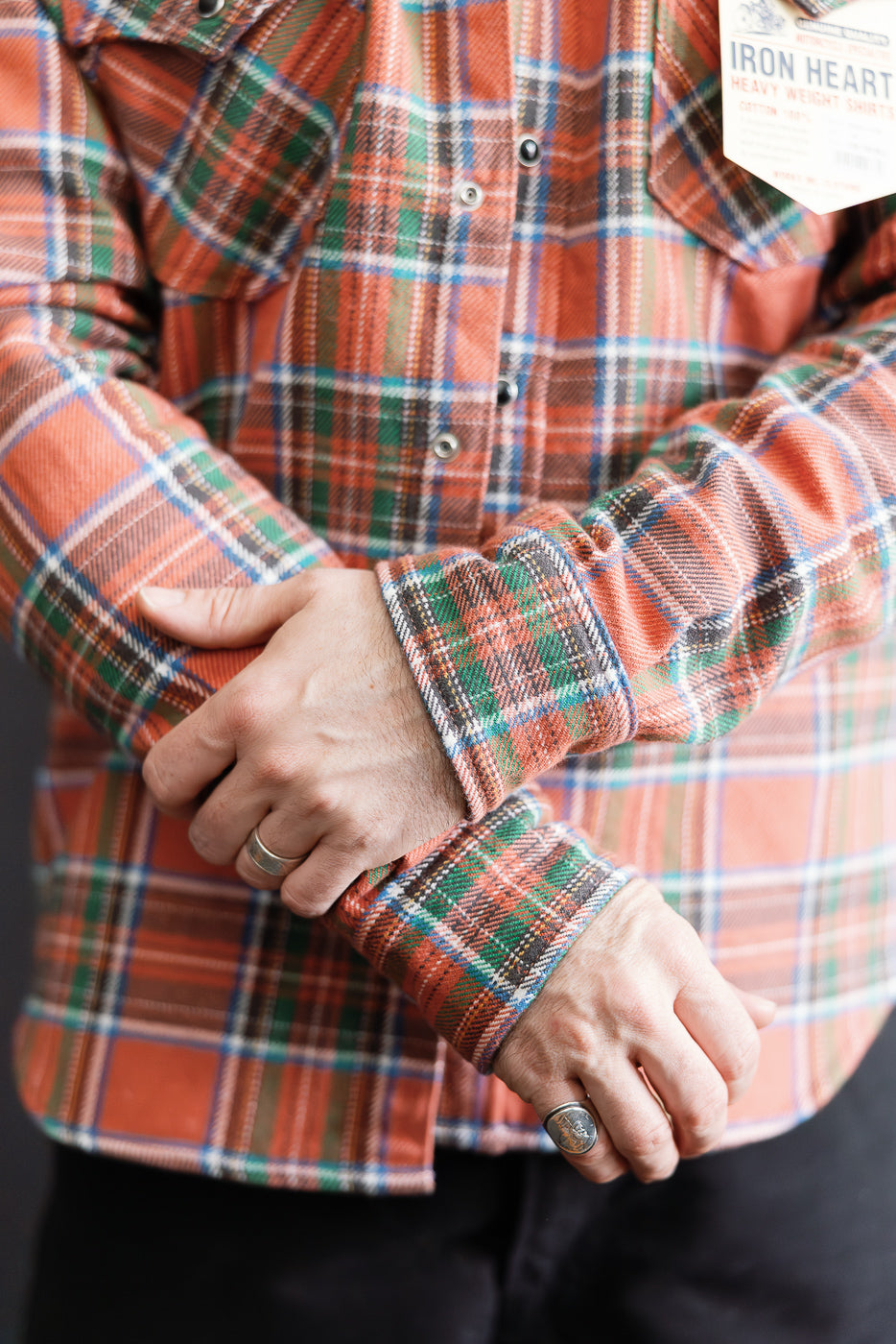 IHSH-436-RED - Ultra Heavy Flannel American Check Western Shirt - Red 