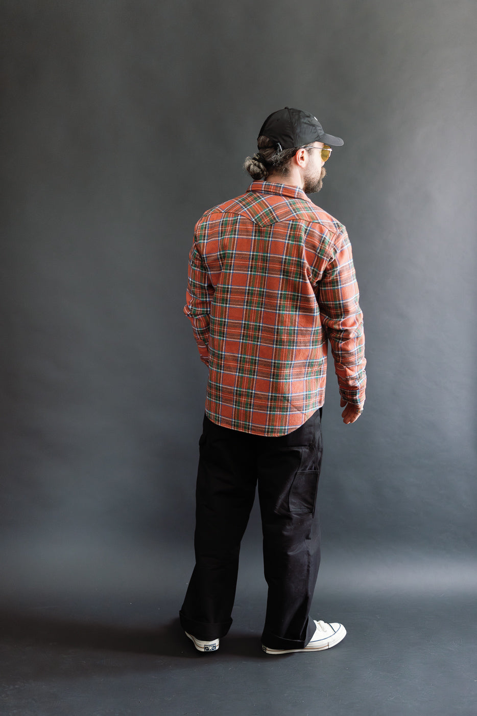 IHSH-436-RED - Ultra Heavy Flannel American Check Western Shirt - Red 