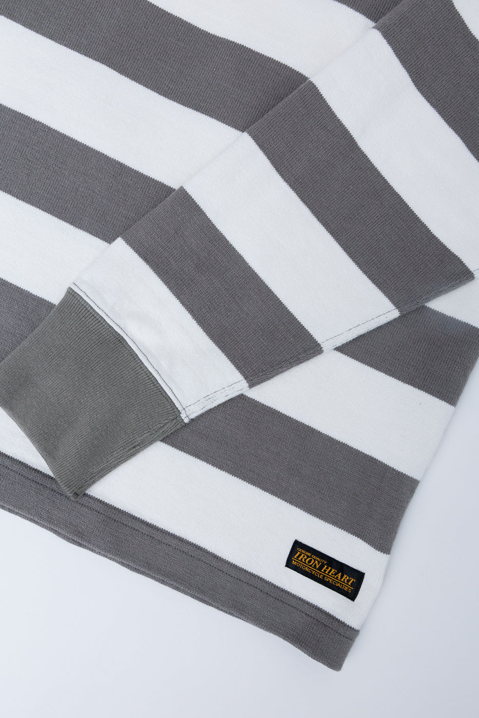 IHTB-01-GRY-WHT - 11oz Cotton Knit Long-Sleeved Sweater - Grey, White