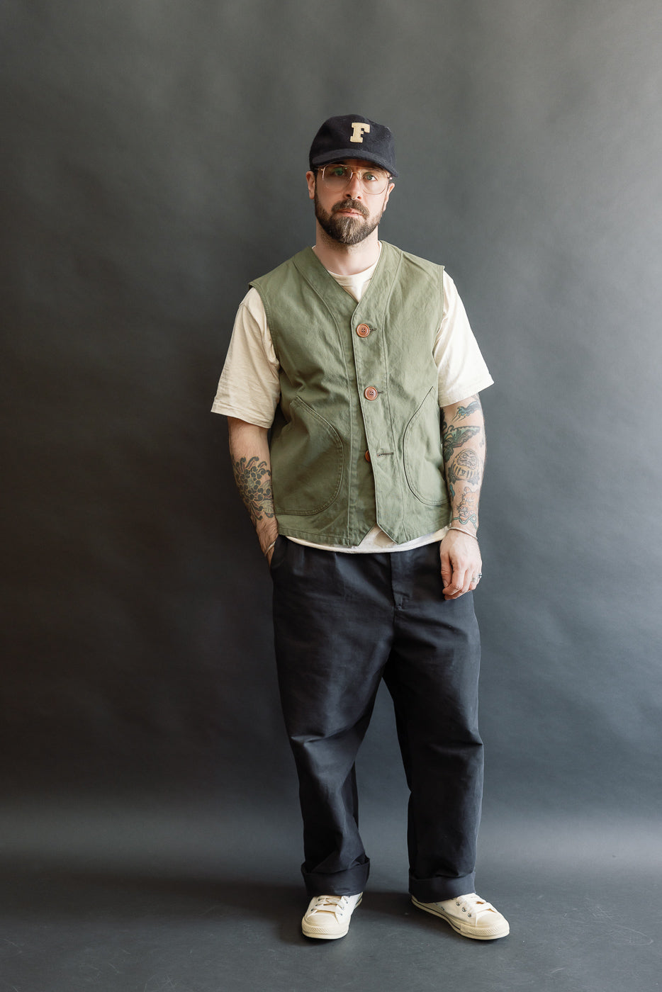 IHV-52-OLV - 12oz Duck Canvas Hunting Vest - Olive | Dant