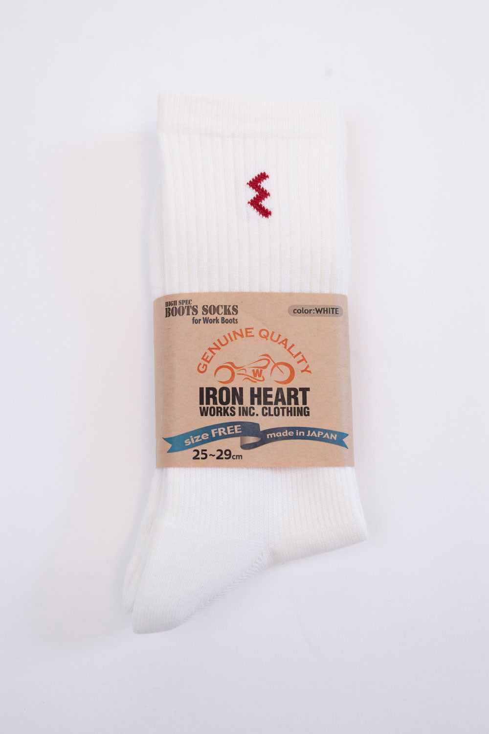 IHG-030-WHT - Iron Heart Work Boot Sock - White