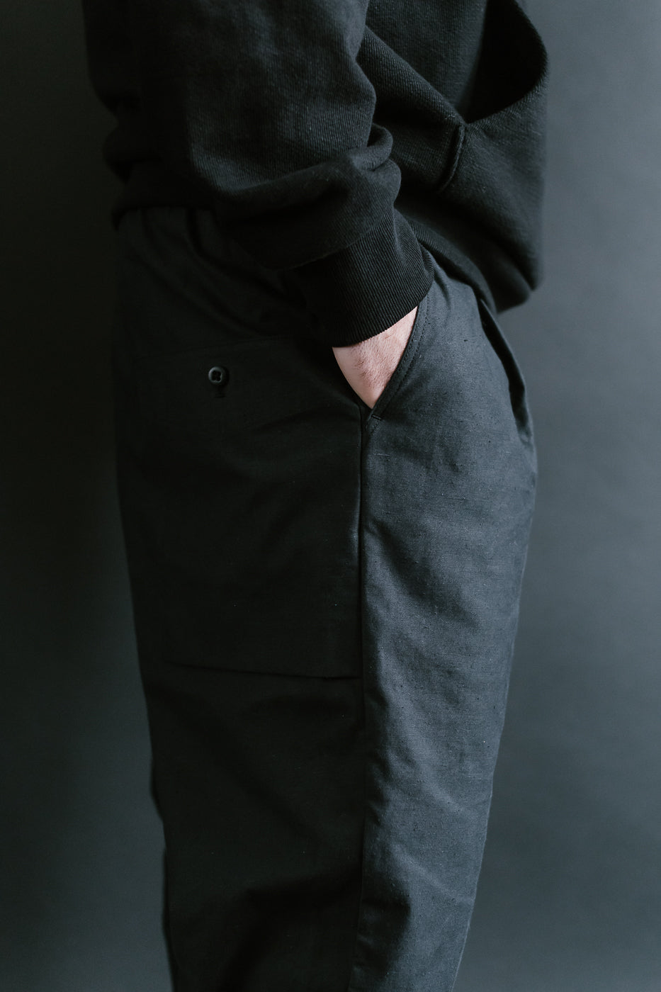 JM4507 - Back Nep Ump Pants - 07 Black
