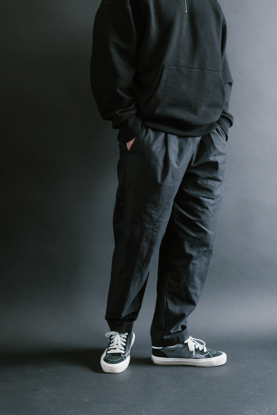 JM4507 - Back Nep Ump Pants - 07 Black