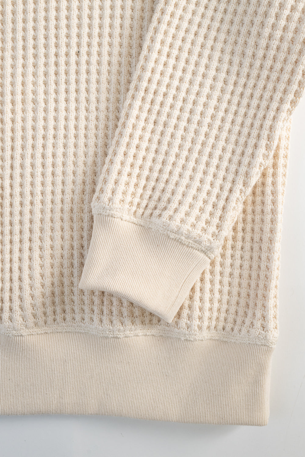 Big Waffle Crew Neck - 14 Ivory