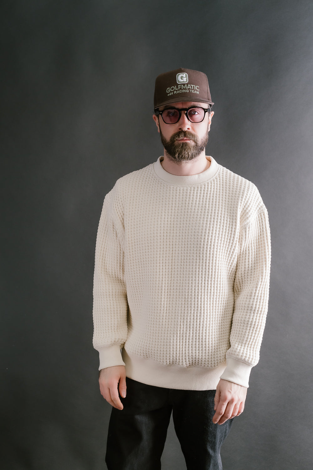 Big Waffle Crew Neck - 14 Ivory