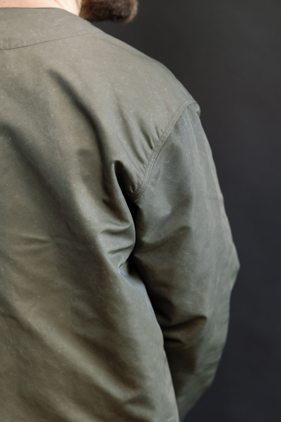 JM8631 - Pigment Collarless Jacket - 320 Olive | Dant