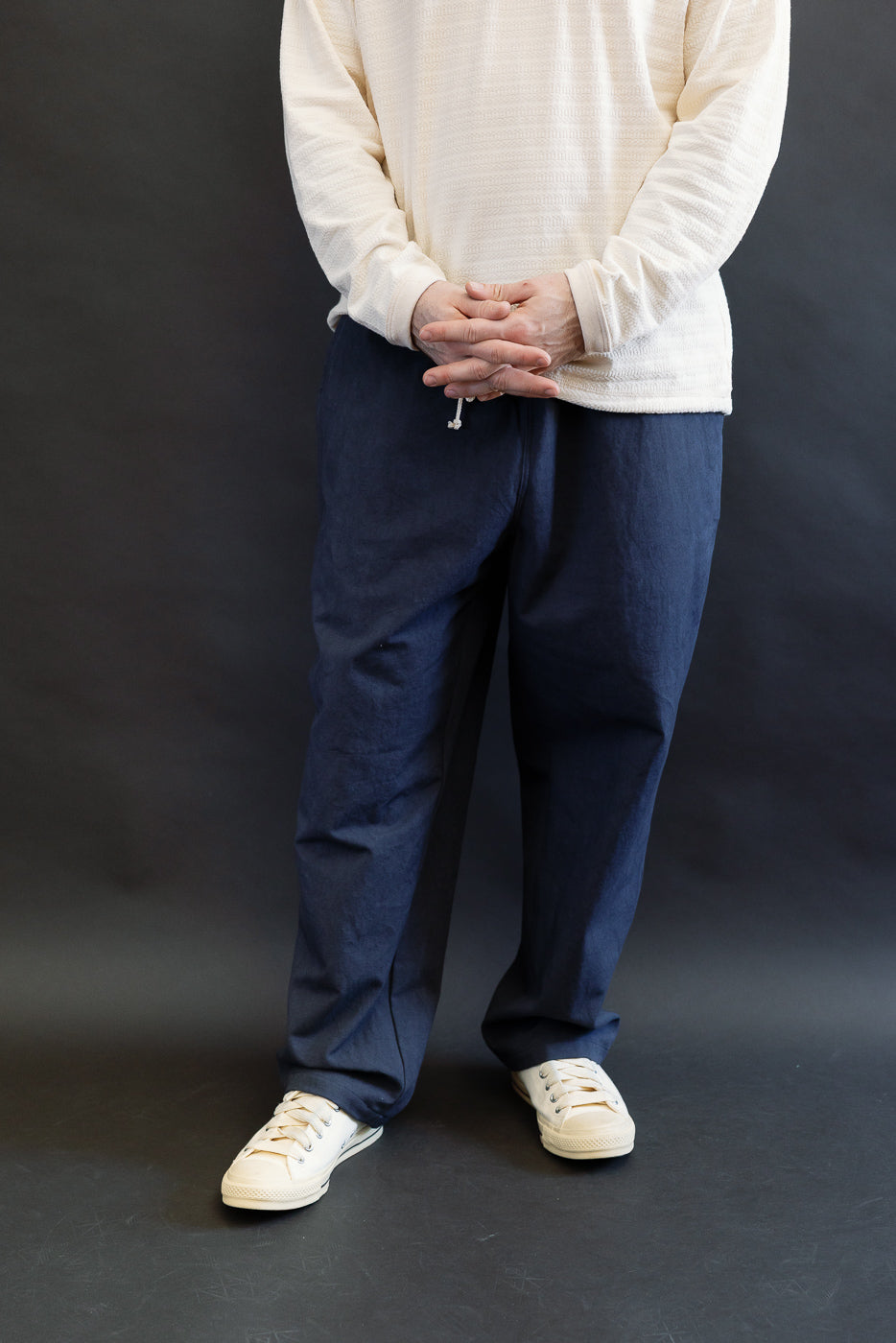 Front view, full body shot of male model 5'9