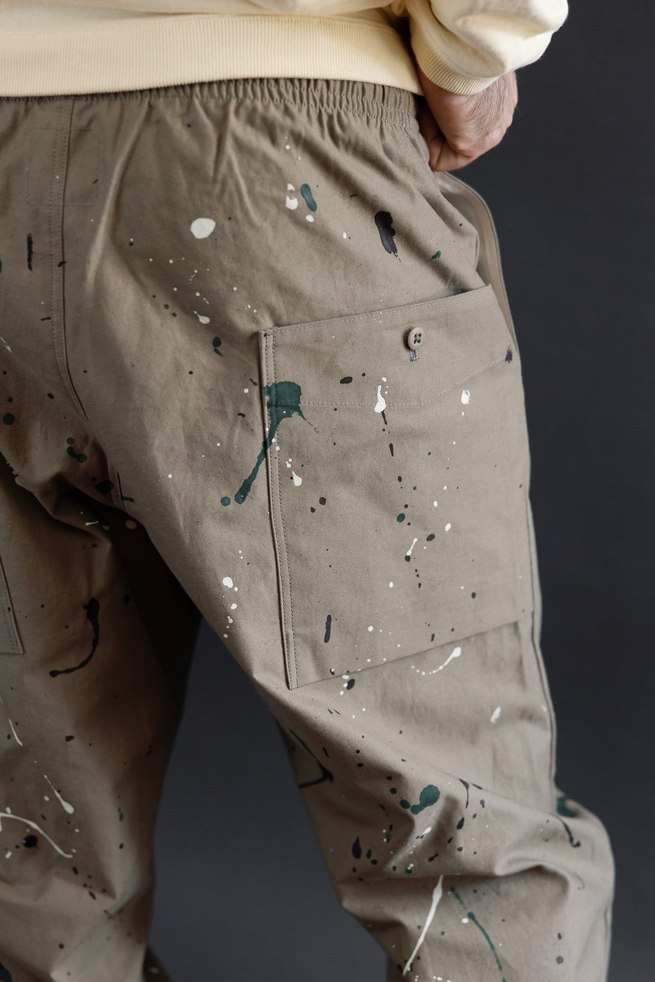Close-up side view of male model (5'9