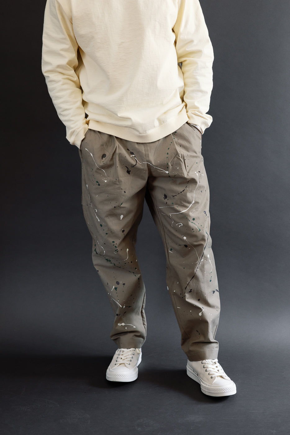 Full body rear view of male model (5'9