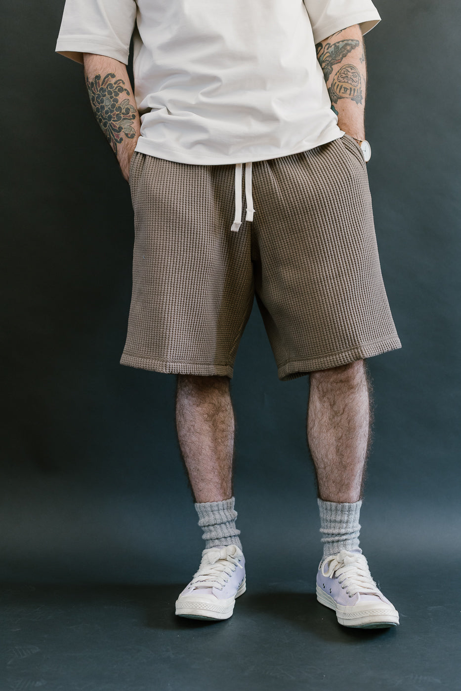 JM4552 - Waffle Shorts - 137 Taupe
