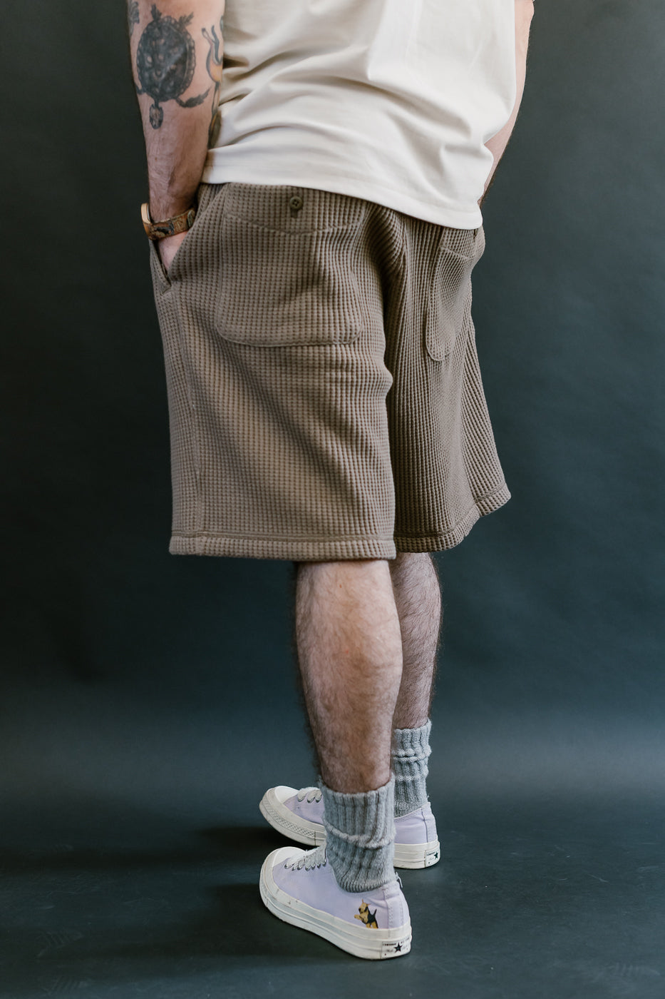 JM4552 - Waffle Shorts - 137 Taupe