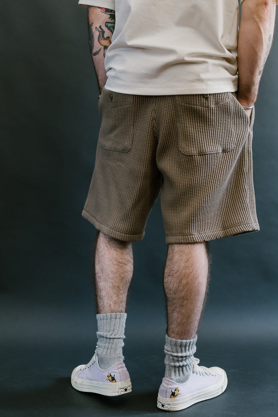 JM4552 - Waffle Shorts - 137 Taupe