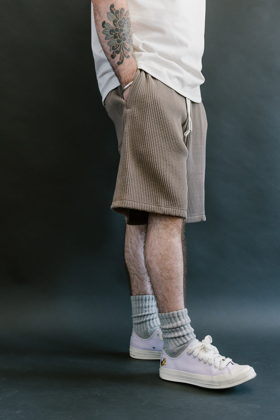 JM4552 - Waffle Shorts - 137 Taupe