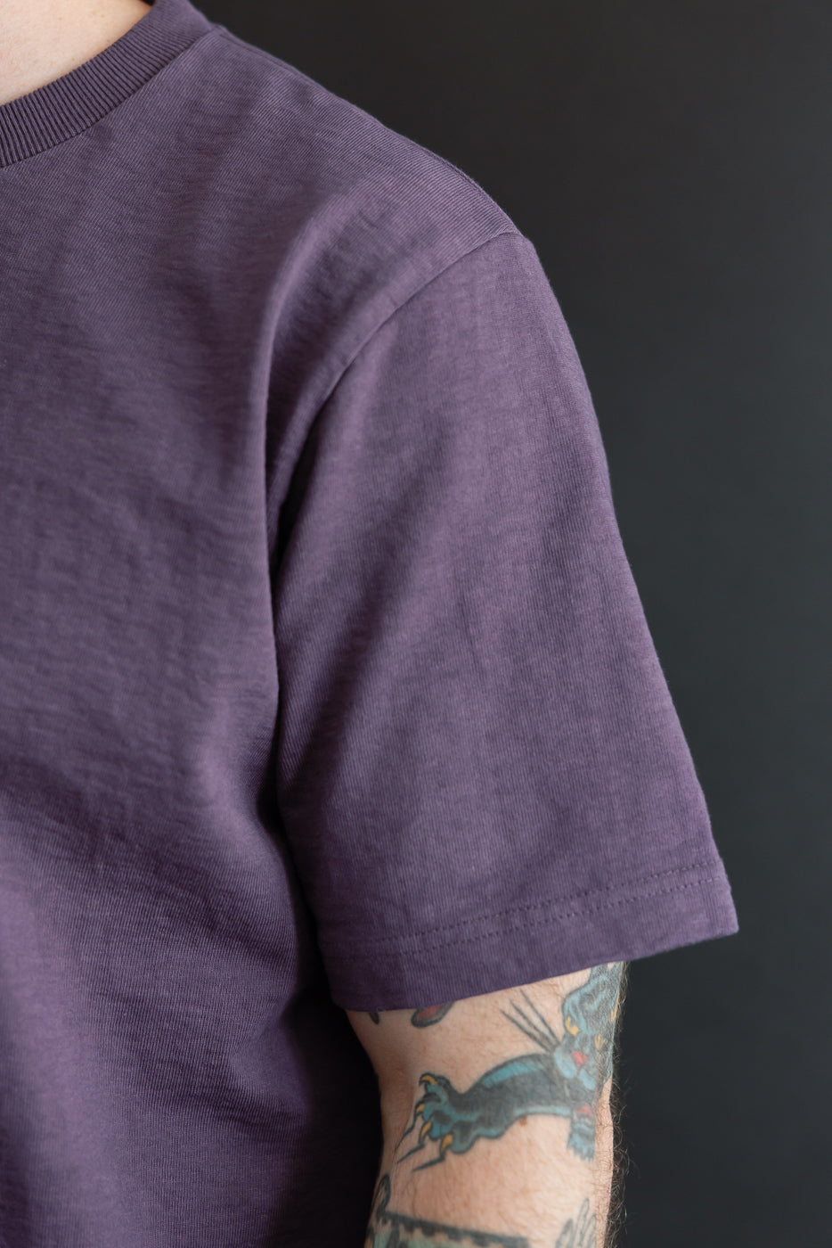 Close-up side view of male model (5'9