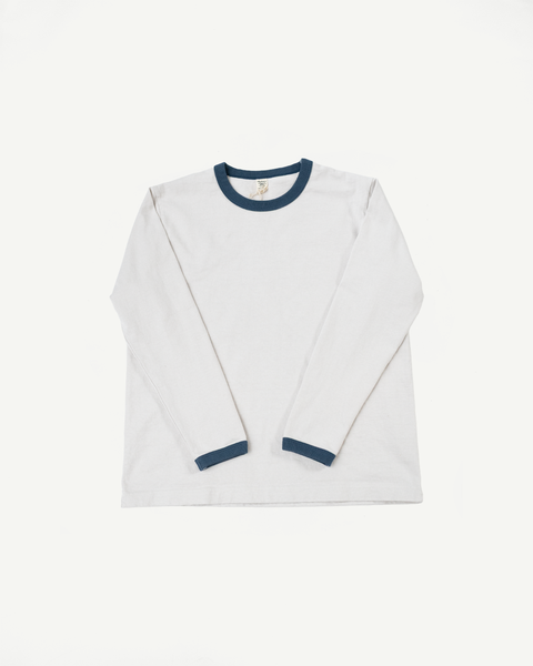 SAPEur BLUE HEAD HAMADA L/S TEE 【L size】 JM5460 - Dotsume LS T-Shirt - 396 RW x Blue | Dant