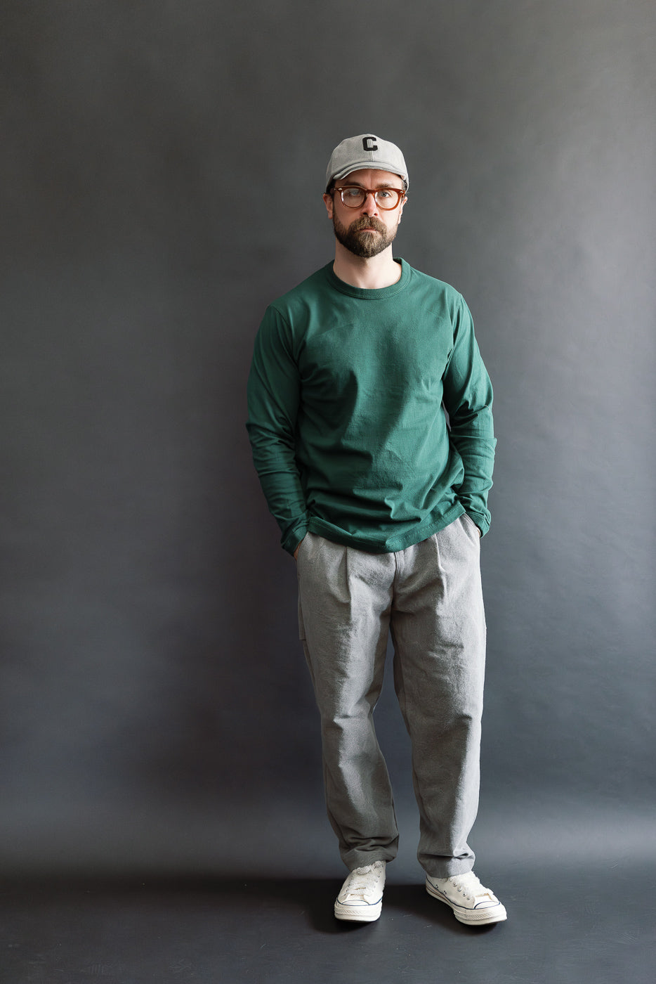 JM5530 - Lead-Off LS T-Shirt - 451 Pine Tree