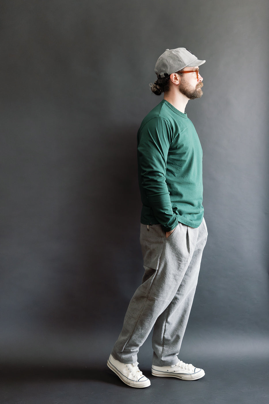 JM5530 - Lead-Off LS T-Shirt - 451 Pine Tree