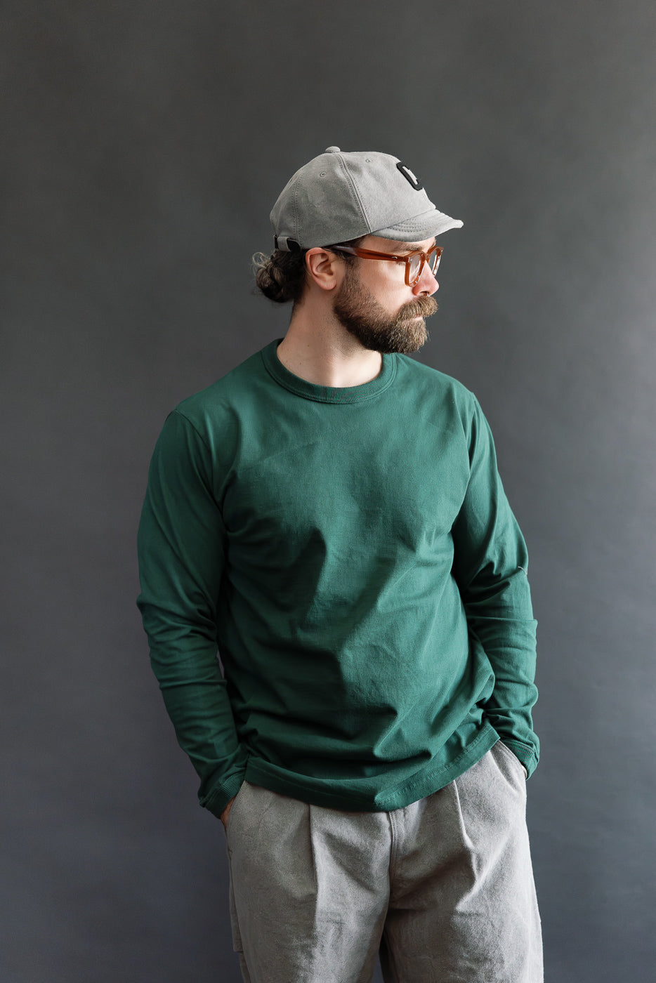 JM5530 - Lead-Off LS T-Shirt - 451 Pine Tree