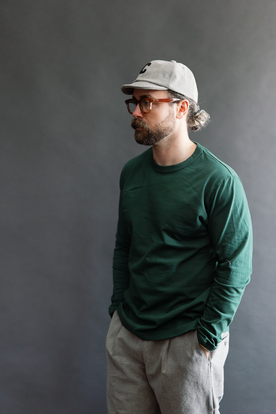 JM5530 - Lead-Off LS T-Shirt - 451 Pine Tree