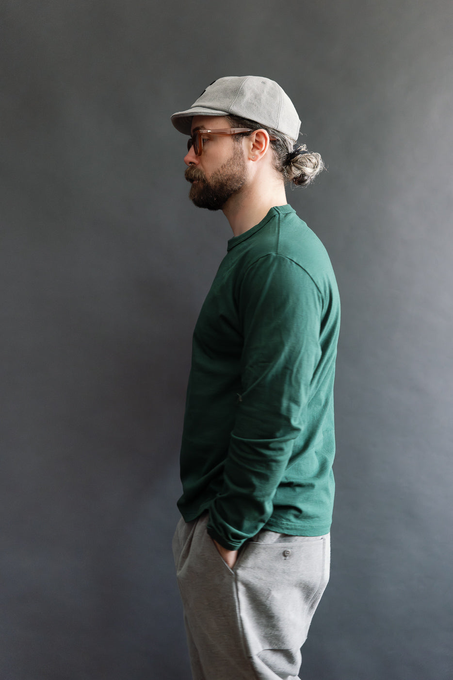 JM5530 - Lead-Off LS T-Shirt - 451 Pine Tree