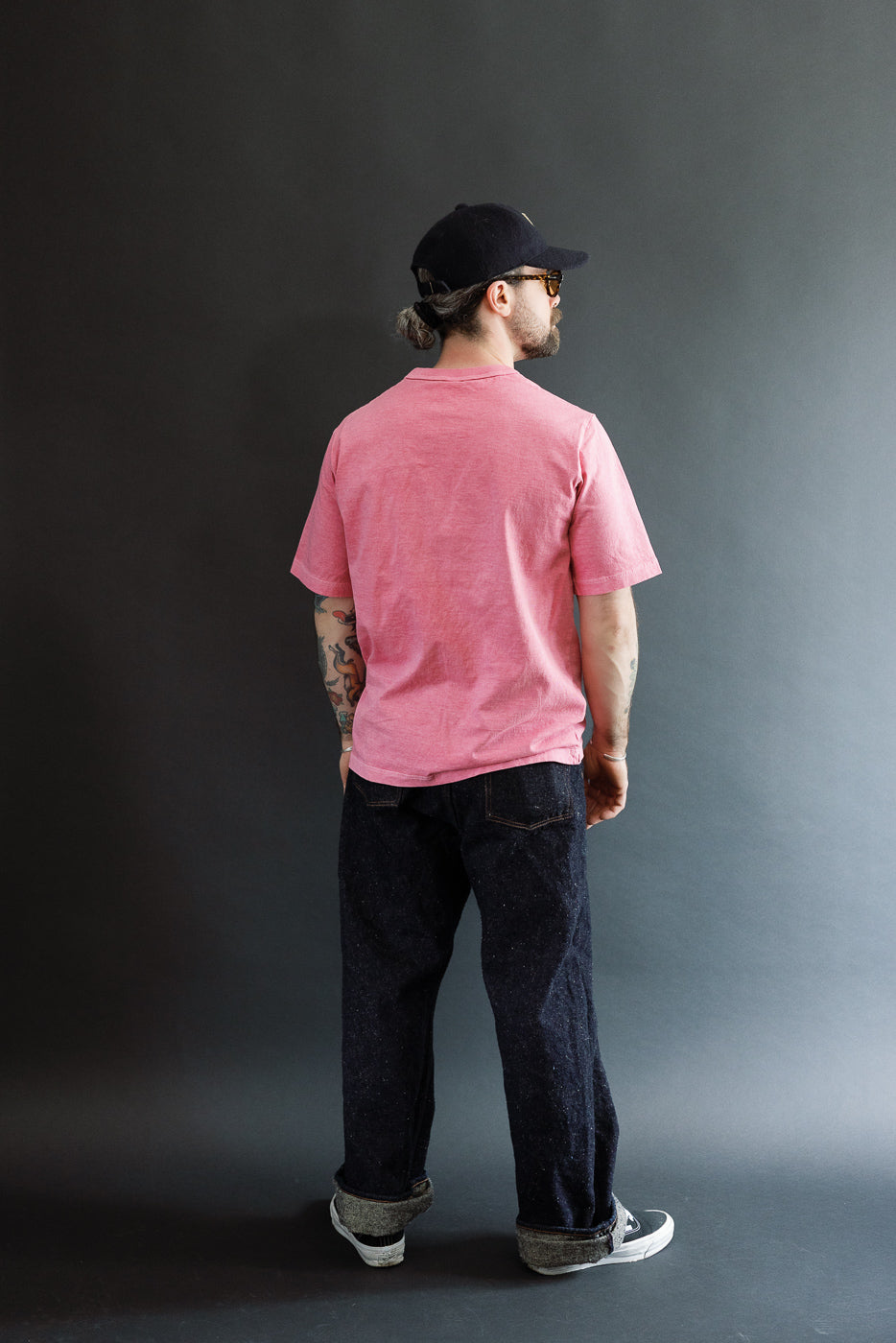 JM5533PD - Pigment-Dye Lead-Off T-Shirt - 468 Fade Rose | Dant