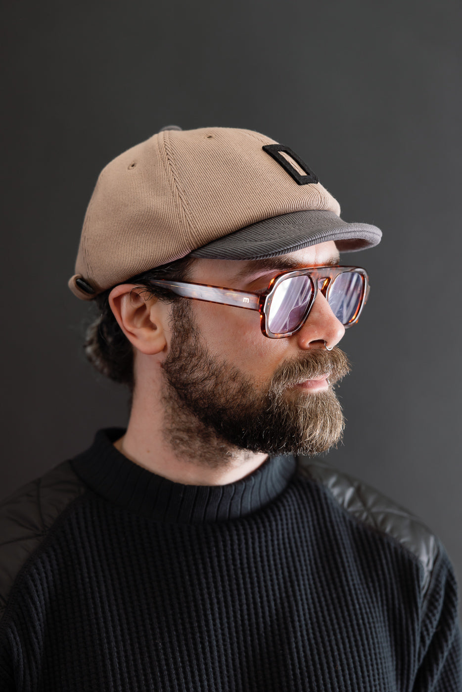 Close-up profile of a 5'9