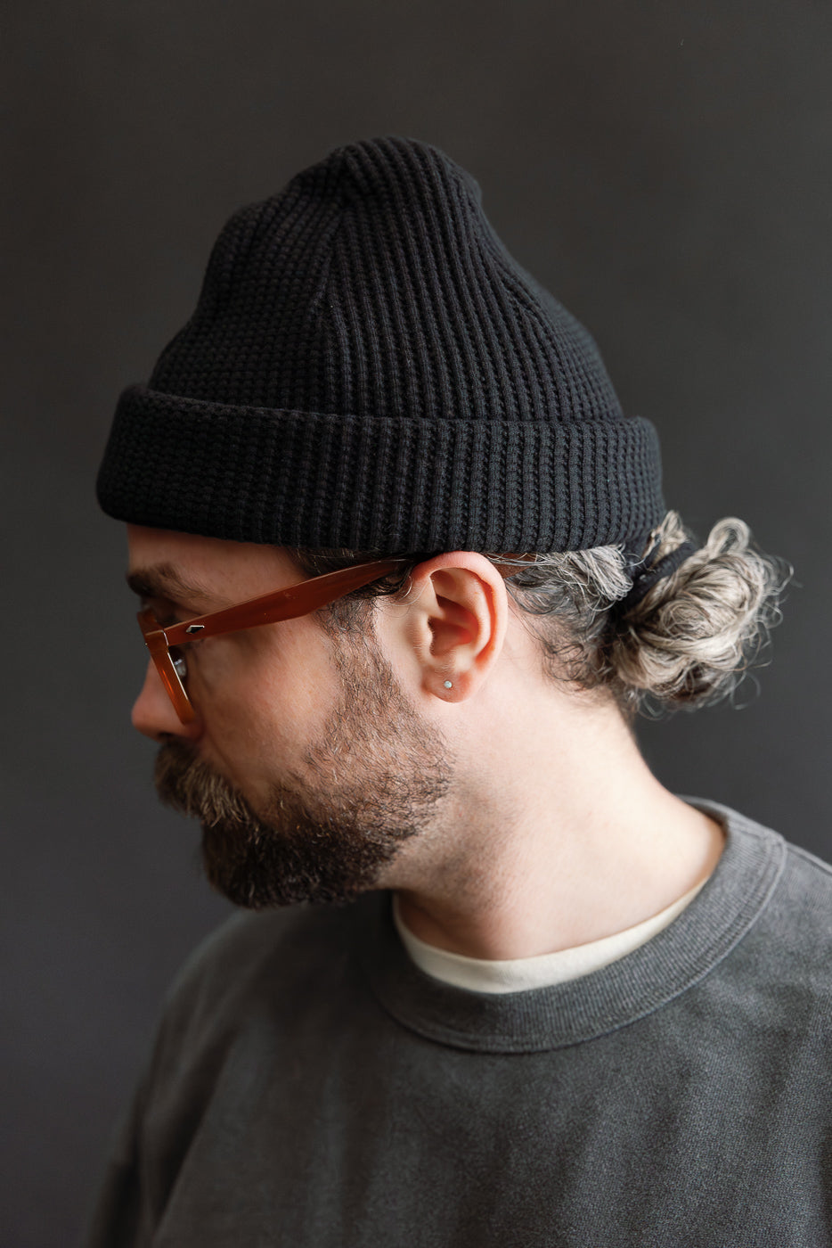 JM6605 - Waffle Knit Cap - 07 Black | Dant