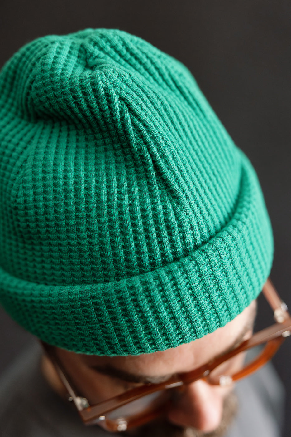 JM6605 - Waffle Knit Cap - 402 True Green