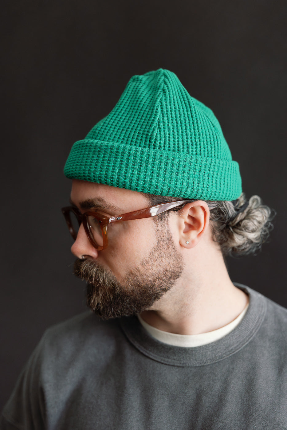 JM6605 - Waffle Knit Cap - 402 True Green