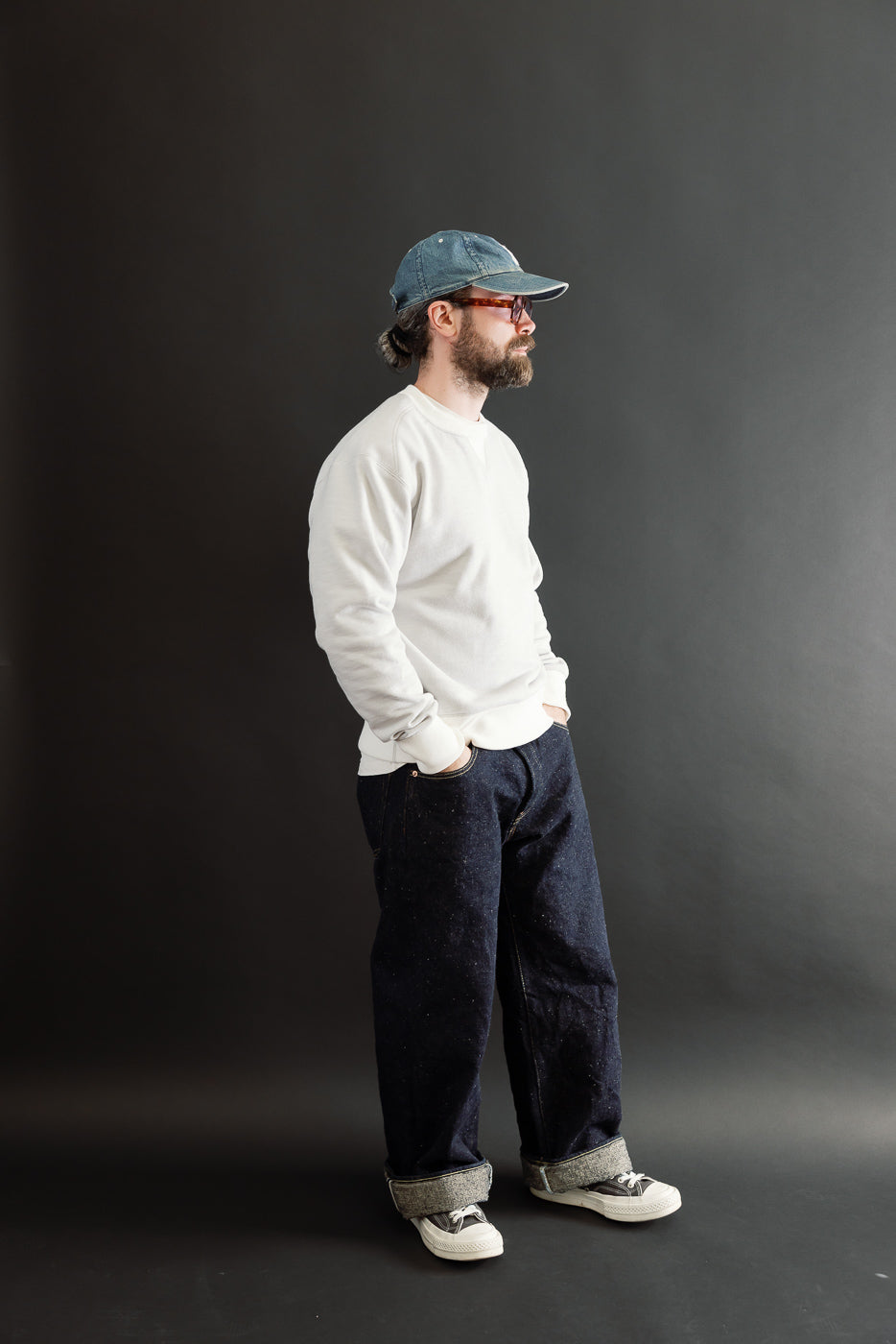 Full body side view of a 5'9