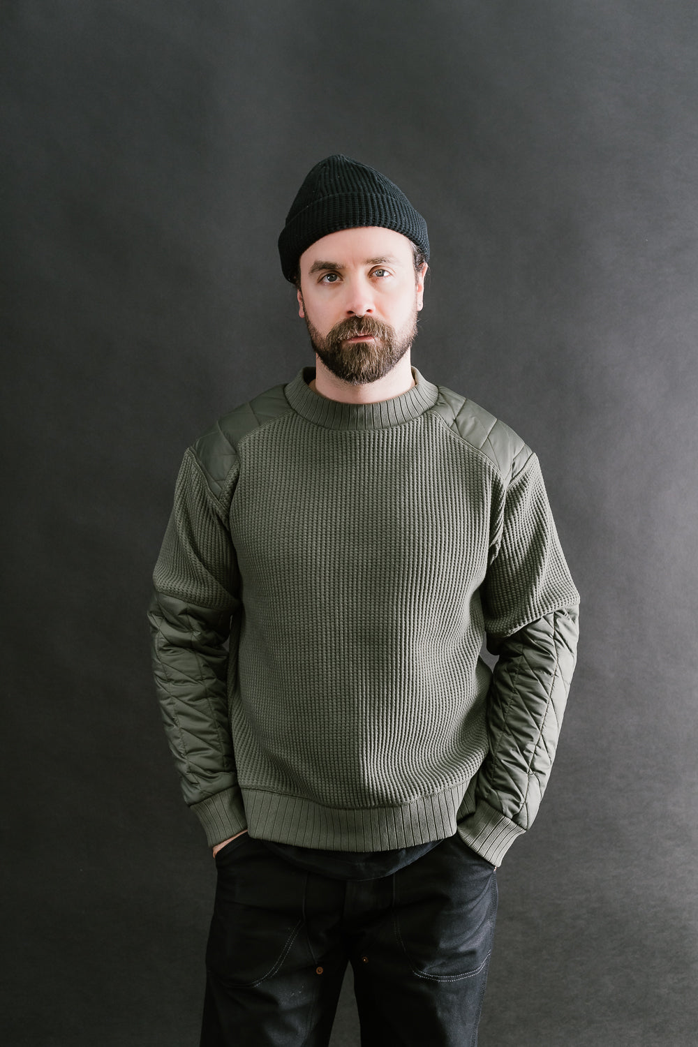 Waffle Armored Mid-Neck - 20 Olive Green