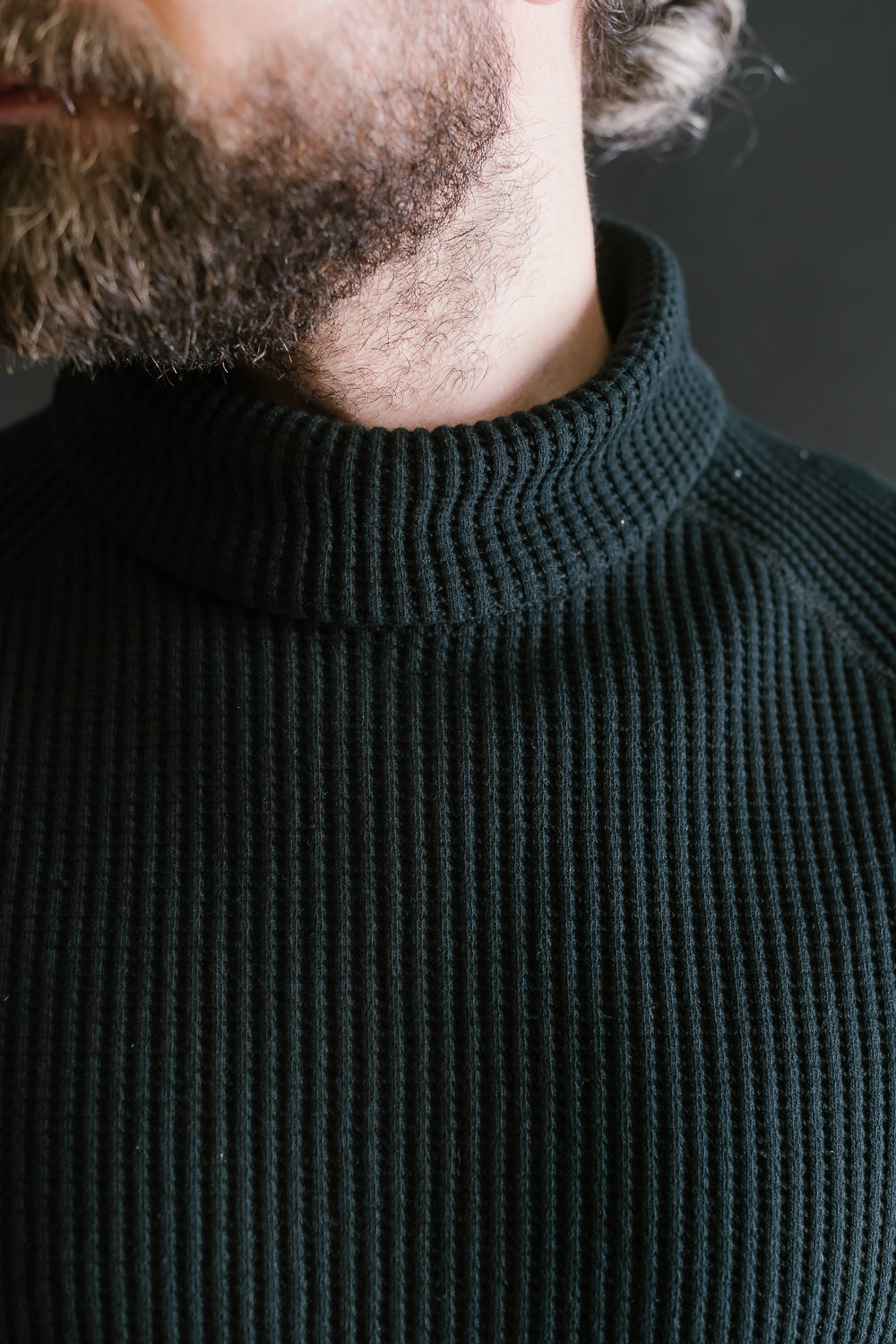 Waffle High-Neck - 07 Black