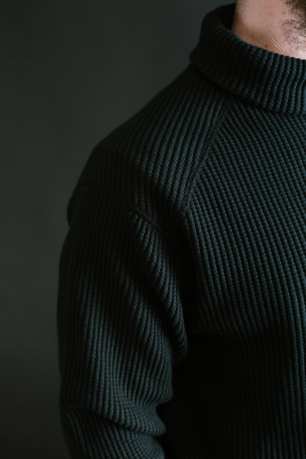 Waffle High-Neck - 07 Black