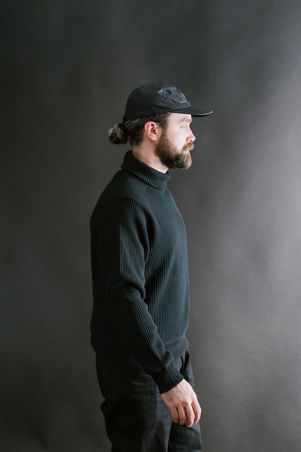 Waffle High-Neck - 07 Black