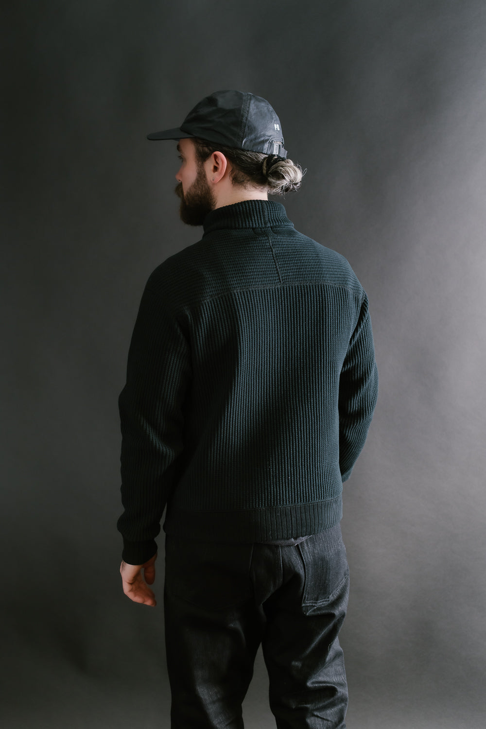 Waffle High-Neck - 07 Black